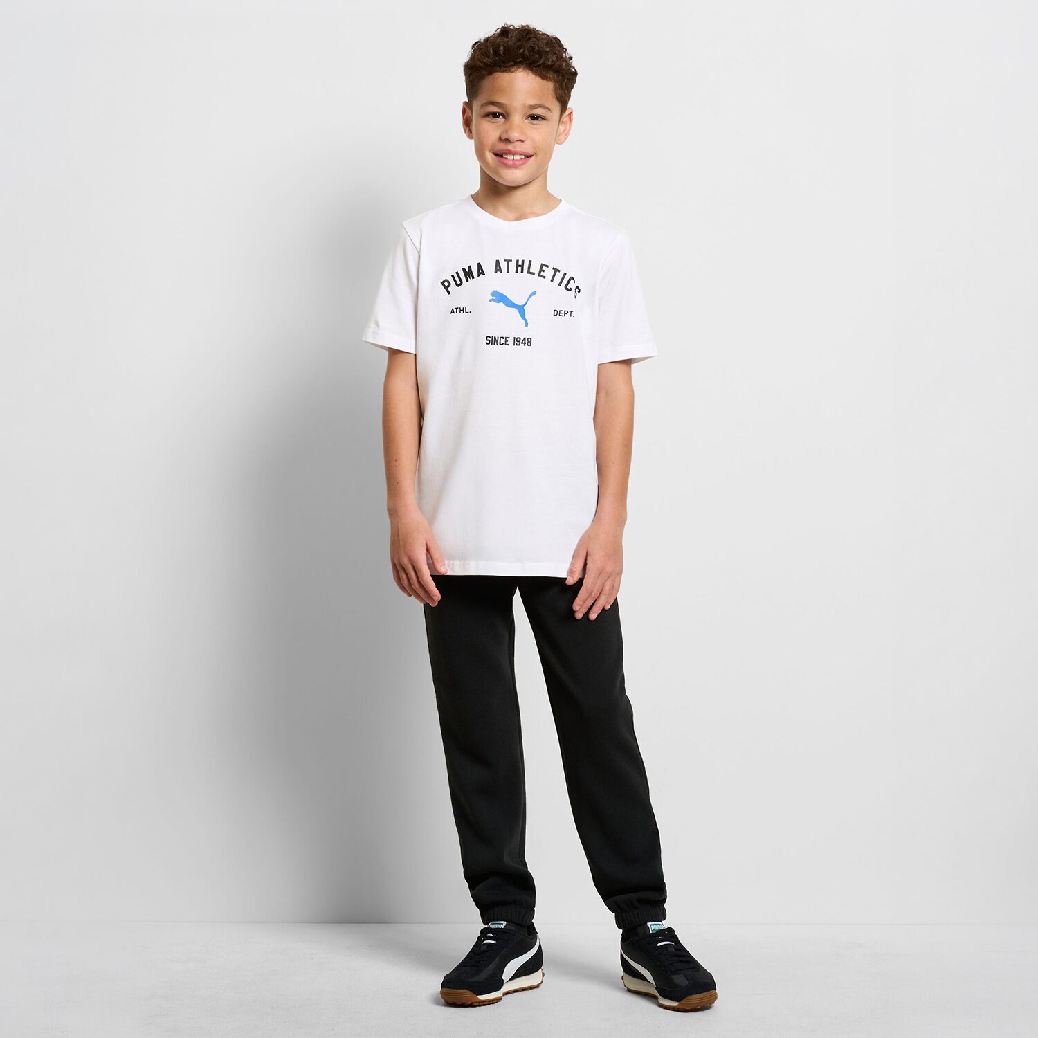 PUMA Big Kid Boys Crew Neck Short Sleeve Regular Fit Graphic T-Shirt