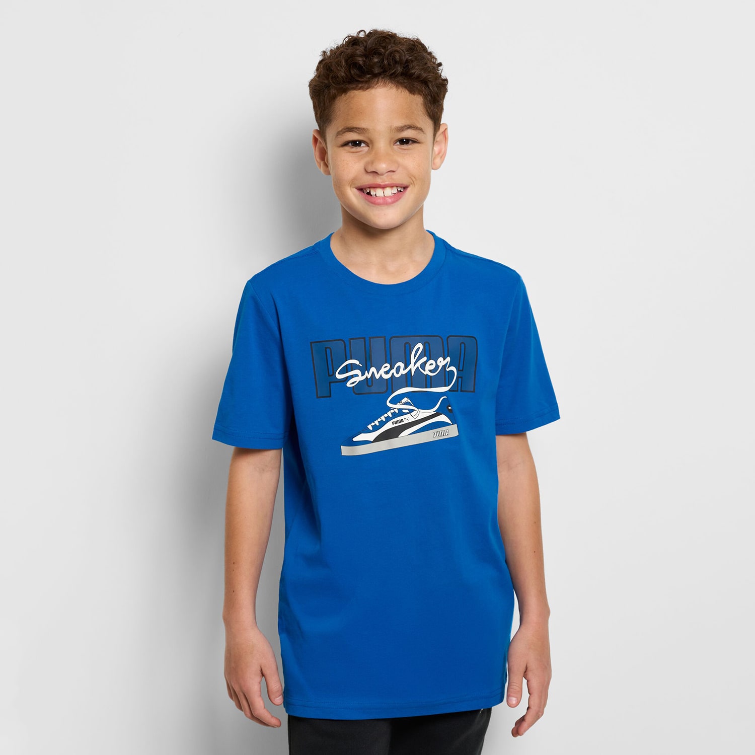 PUMA Big Kid Boys Crew Neck Short Sleeve Regular Fit Graphic T-Shirt