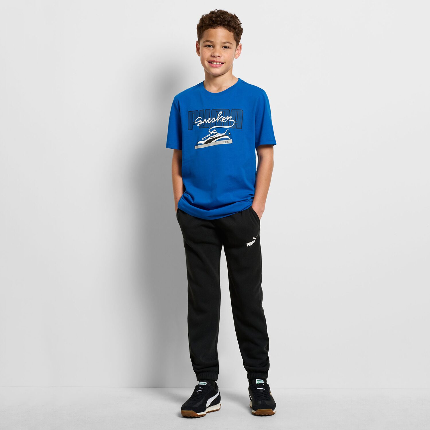 PUMA Big Kid Boys Crew Neck Short Sleeve Regular Fit Graphic T-Shirt