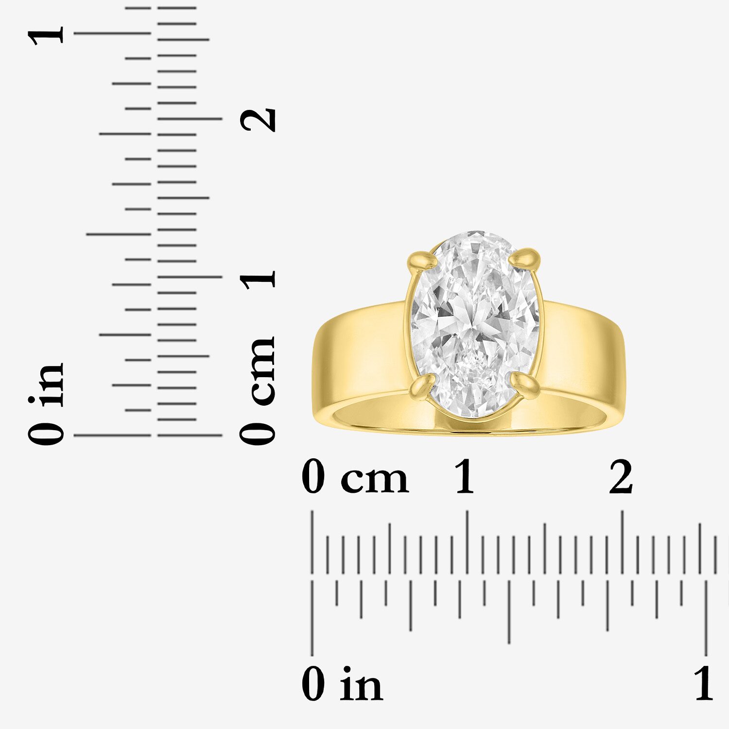 Bridal Addiction (E-F / Vs1-Vs2) Womens CT. Lab Grown White Diamond 14K Gold Oval Solitaire Engagement Ring