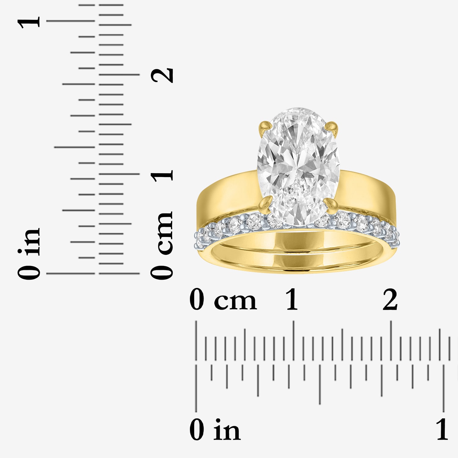 Bridal Addiction (E-F / Vs1-Vs2) Womens 3 1/3 Ct. T.W. Lab Grown White Diamond 10K Gold Oval Solitaire Set