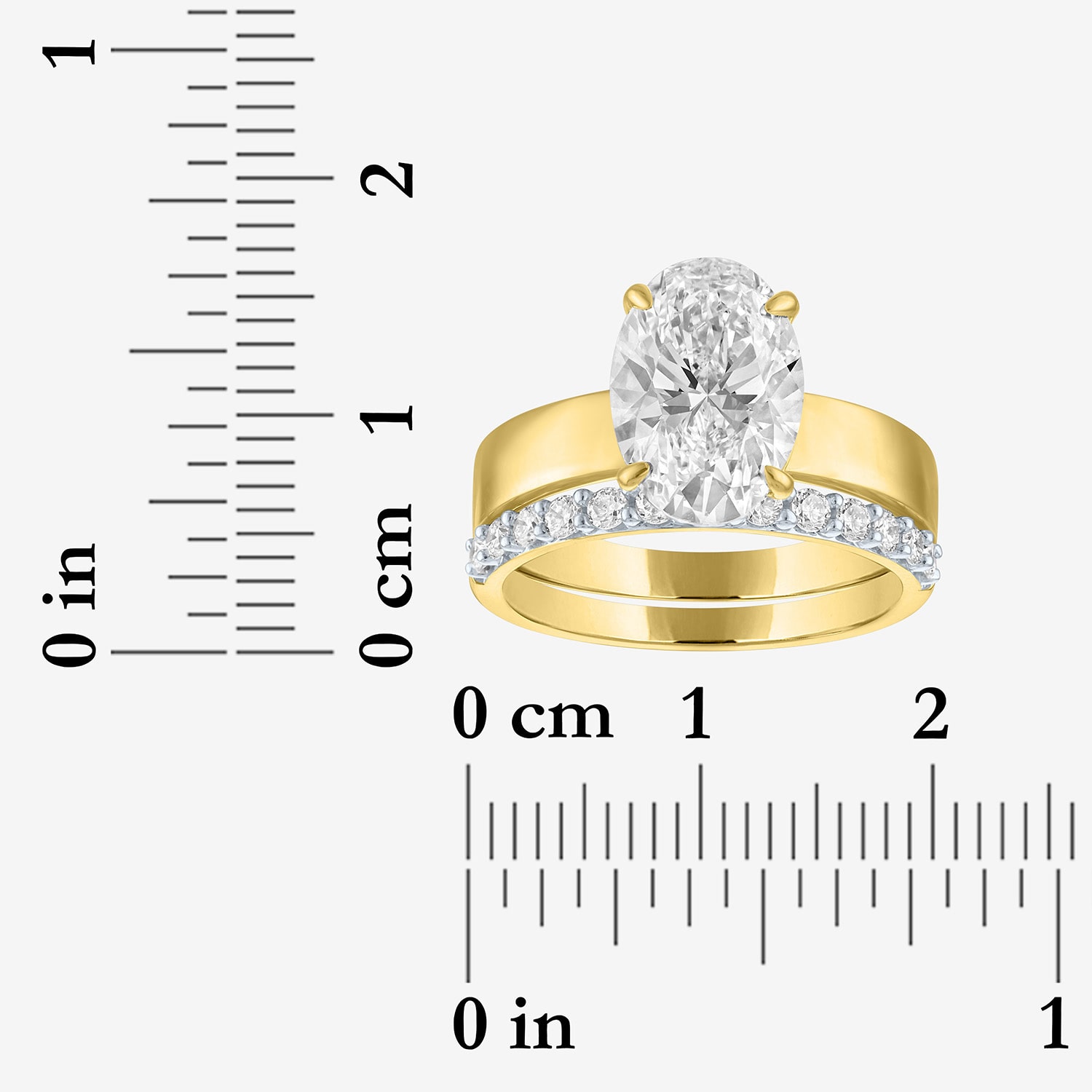 Bridal Addiction (E-F / Vs1-Vs2) Womens 3 1/3 Ct. T.W. Lab Grown White Diamond 10K Gold Oval Solitaire Set