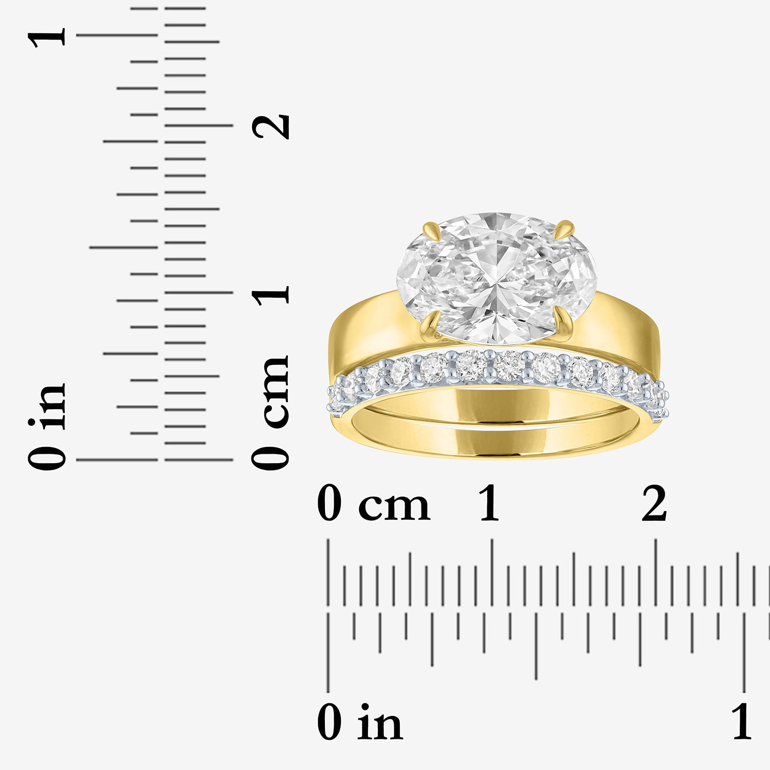 Bridal Addiction (E-F / Vs1-Vs2) Womens 3 1/3 Ct. T.W. Lab Grown White Diamond 10K Gold Oval Solitaire Set