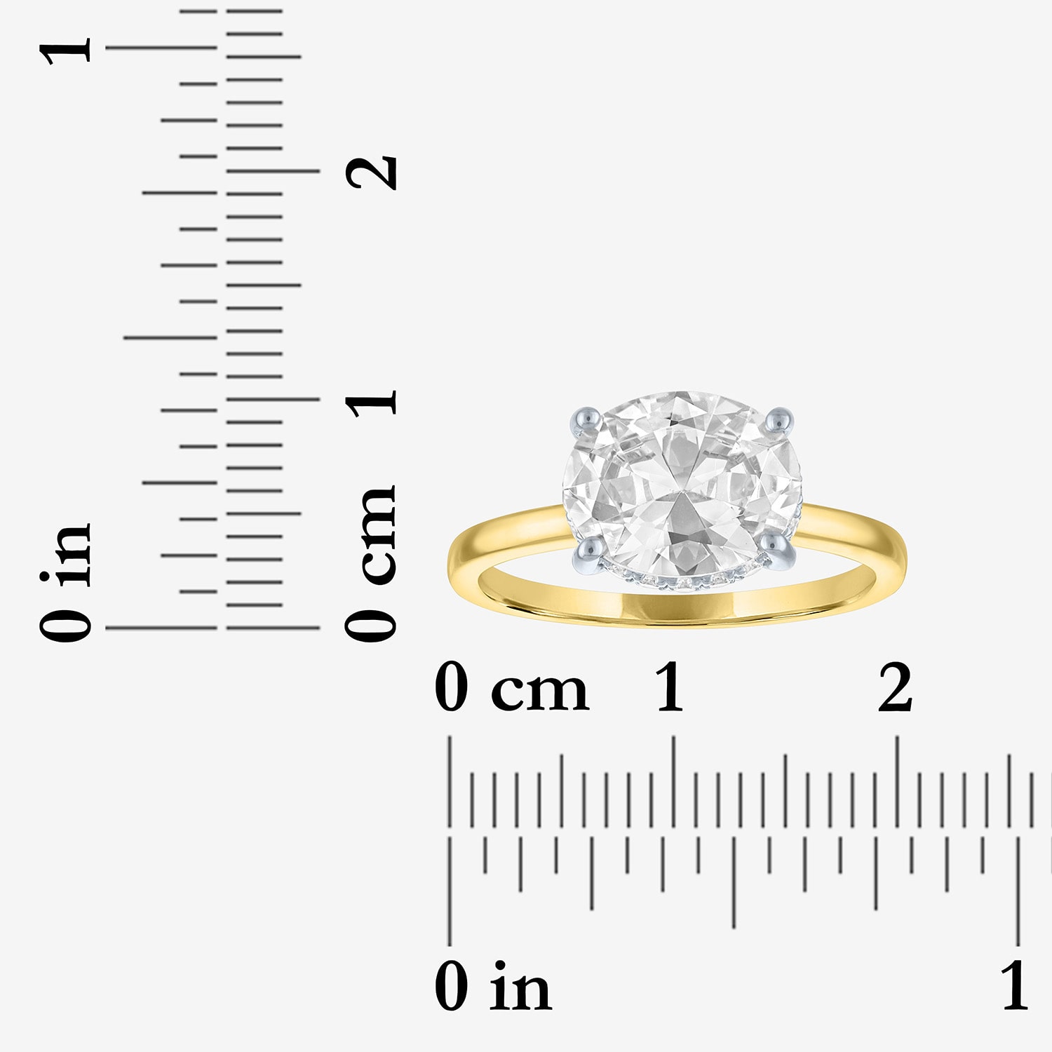 Bridal Addiction (E-F / Vs1-Vs2) Womens 1/7 Ct. T.W. Lab Grown White Diamond 14K Gold Oval Solitaire Engagement Ring