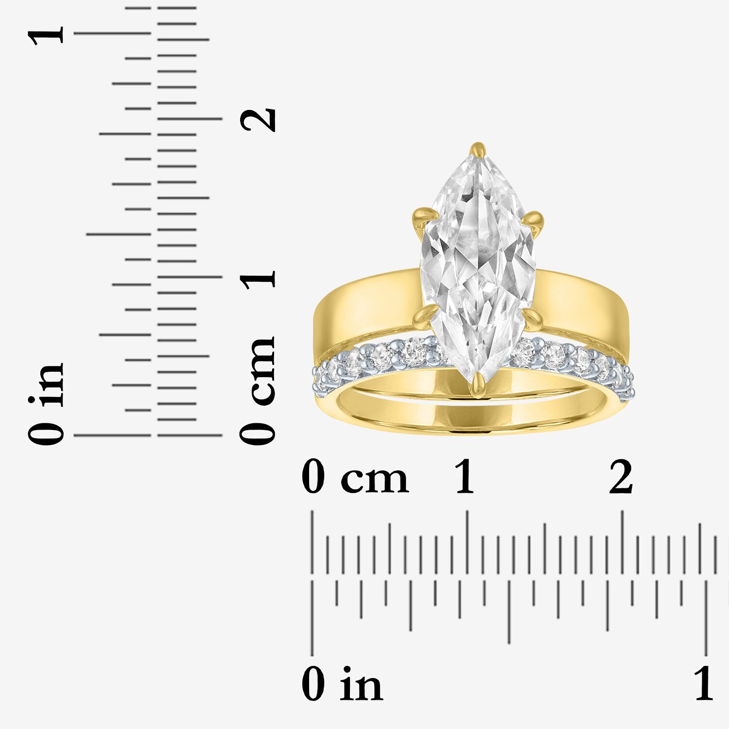 Bridal Addiction (E-F / Vs1-Vs2) Womens 3 1/3 Ct. T.W. Lab Grown White Diamond 10K Gold Marquise Set