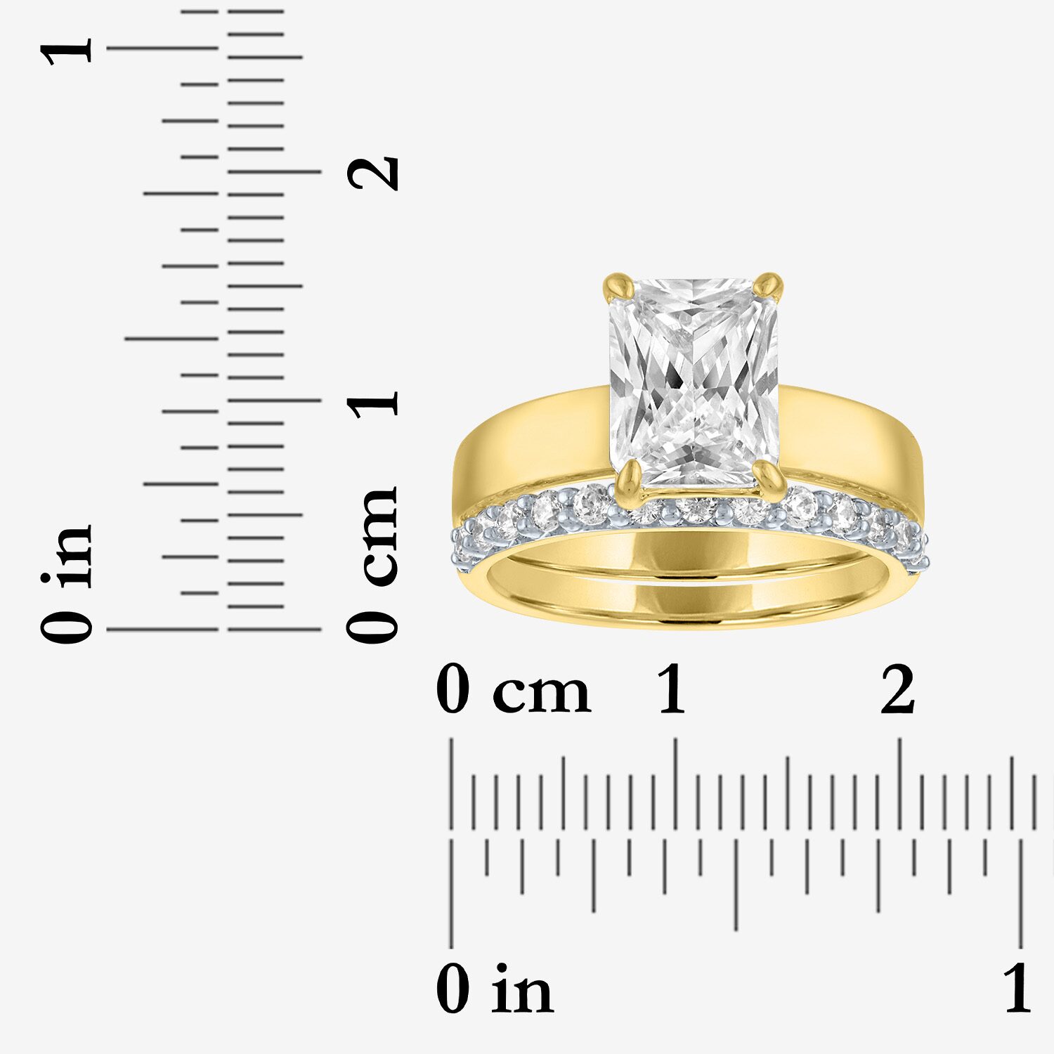 Bridal Addiction (E-F / Vs1-Vs2) Womens 3 1/3 Ct. T.W. Lab Grown White Diamond 10K Gold Rectangular Solitaire Set