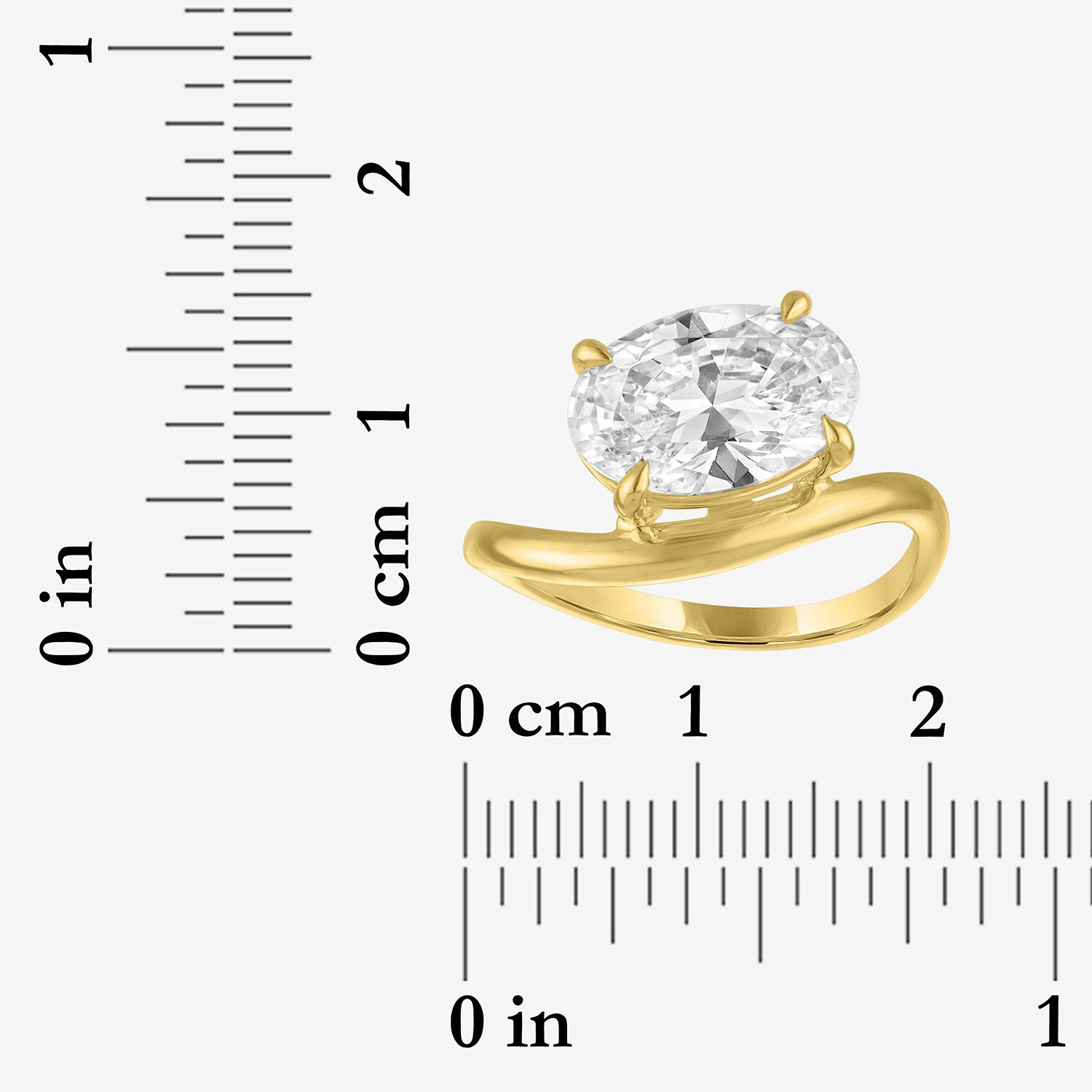 Bridal Addiction (E-F / Vs1-Vs2) Womens 3 CT. Lab Grown White Diamond 14K Gold Oval Solitaire Engagement Ring