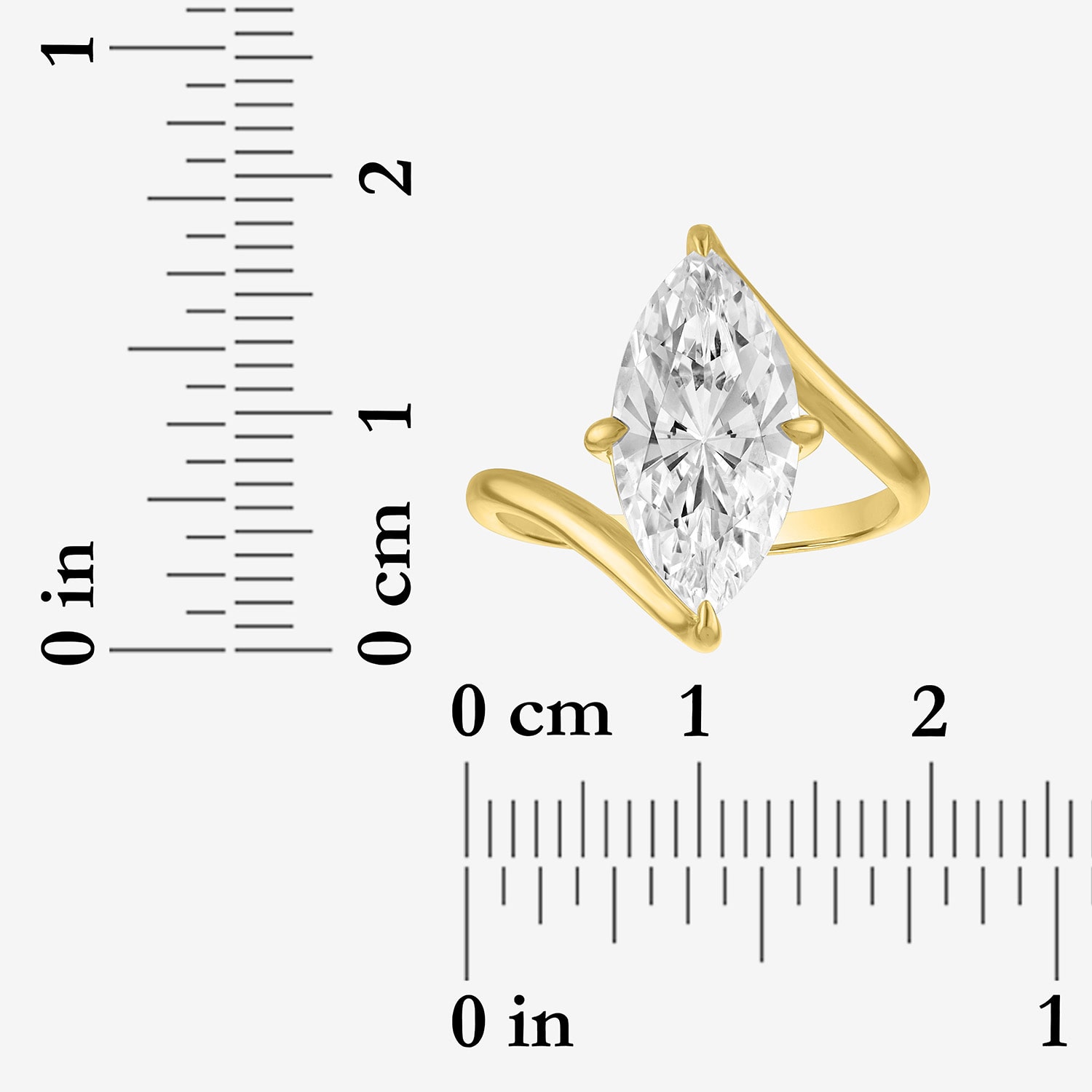 Bridal Addiction (E-F / Vs1-Vs2) Womens 4 CT. Lab Grown White Diamond 14K Gold Marquise Solitaire Engagement Ring