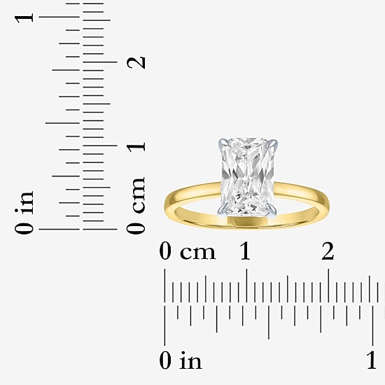 Bridal Addiction (E-F / Vs1-Vs2) Womens 2 1/7 Ct. T.W. Lab Grown White Diamond 14K Gold Rectangular Solitaire Engagement Ring