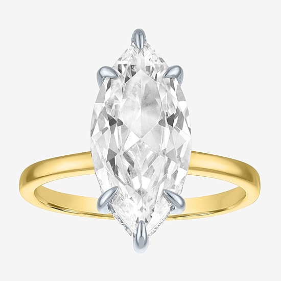 Bridal Addiction (E-F / Vs1-Vs2) Womens 5 1/5 Ct. T.W. Lab Grown White Diamond 14K Gold Marquise Solitaire Engagement Ring