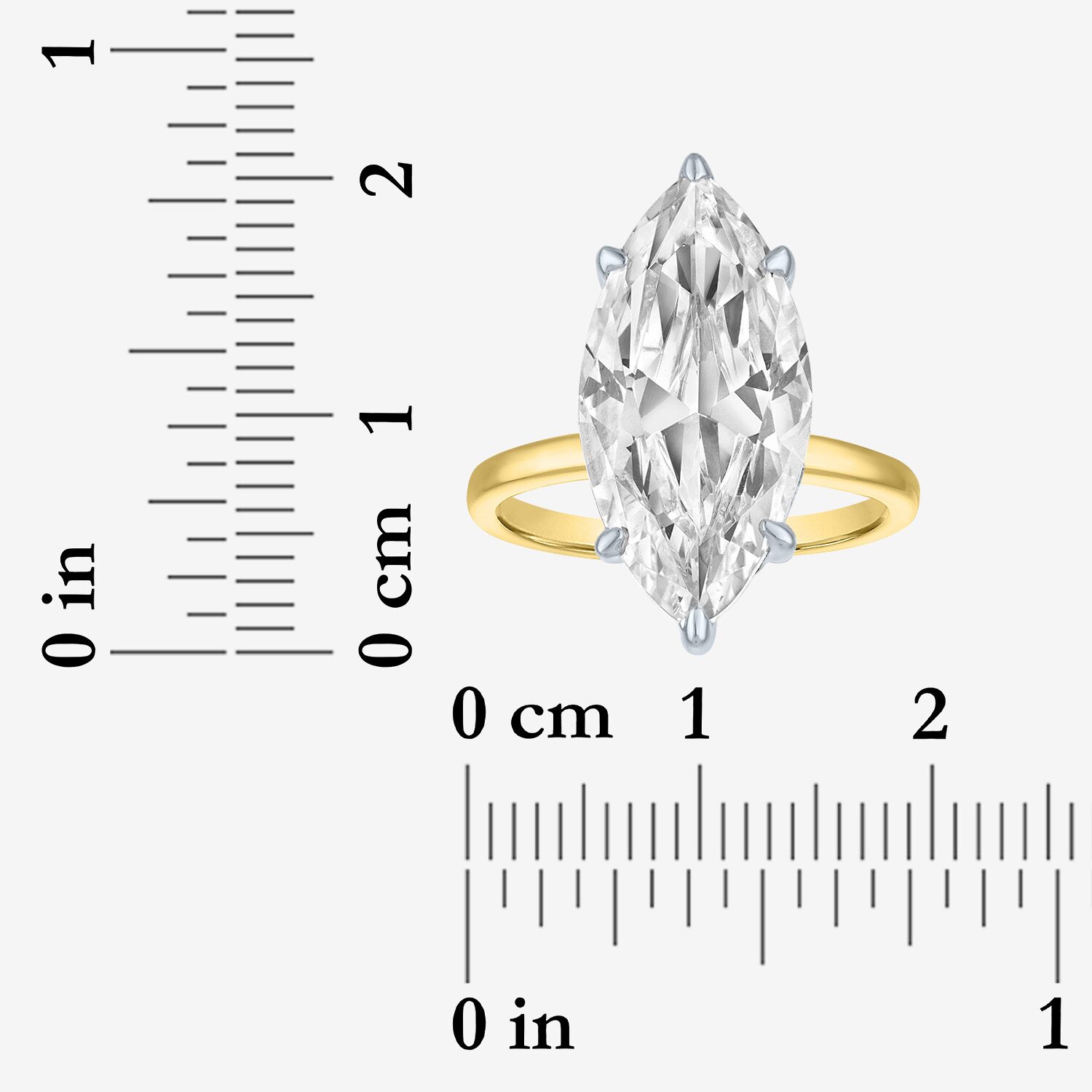Bridal Addiction (E-F / Vs1-Vs2) Womens 6 1/4 Ct. T.W. Lab Grown White Diamond 14K Gold Marquise Solitaire Engagement Ring