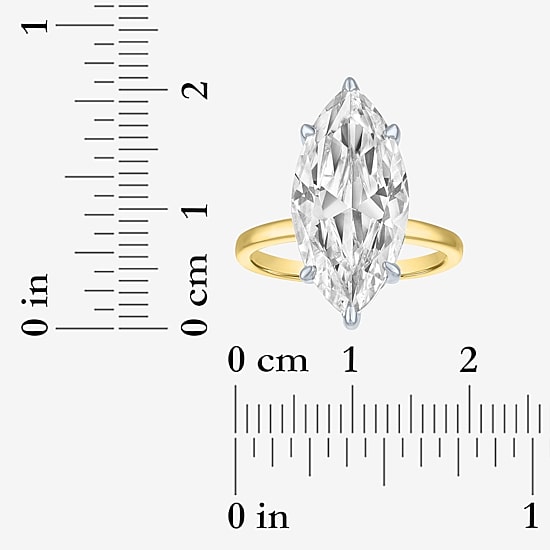 Bridal Addiction (E-F / Vs1-Vs2) Womens 6 1/4 Ct. T.W. Lab Grown White Diamond 14K Gold Marquise Solitaire Engagement Ring