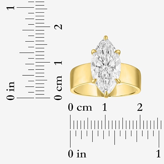 Bridal Addiction (E-F / Vs1-Vs2) Womens 4 CT. Lab Grown White Diamond 14K Gold Marquise Solitaire Engagement Ring