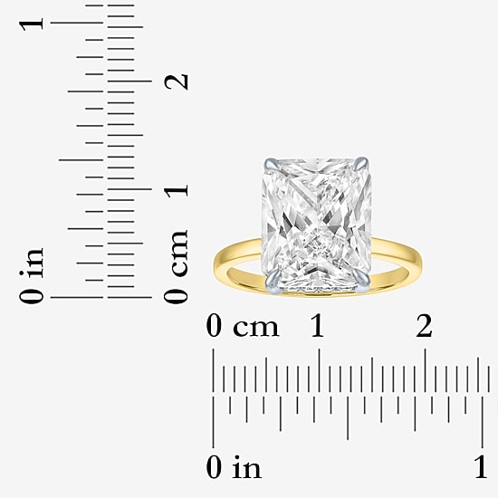 Bridal Addiction (E-F / Vs1-Vs2) Womens 6 1/4 Ct. T.W. Lab Grown White Diamond 14K Gold Rectangular Solitaire Engagement Ring