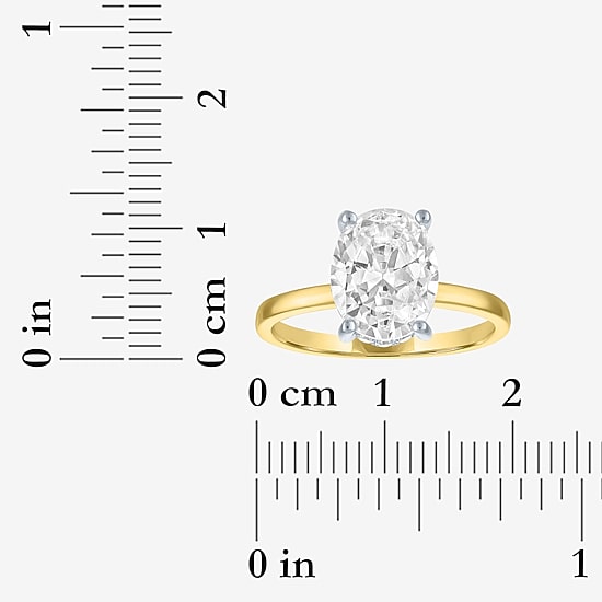 Bridal Addiction (E-F / Vs1-Vs2) Womens 2 1/7 Ct. T.W. Lab Grown White Diamond 14K Gold Oval Solitaire Engagement Ring