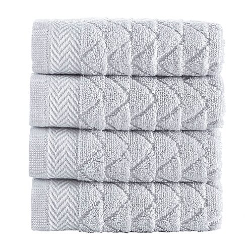 Depera Home 4-pc. Washcloth In Silver