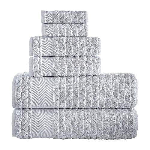 Depera Home Turkish Cotton 6-pc. Bath Towel Set In Silver