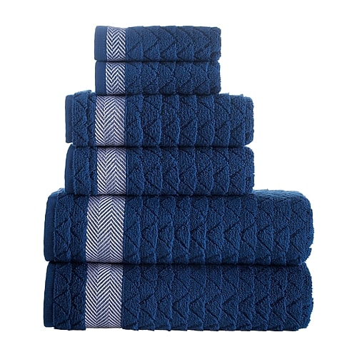 Depera Home Turkish Cotton 6-pc. Bath Towel Set In Blue