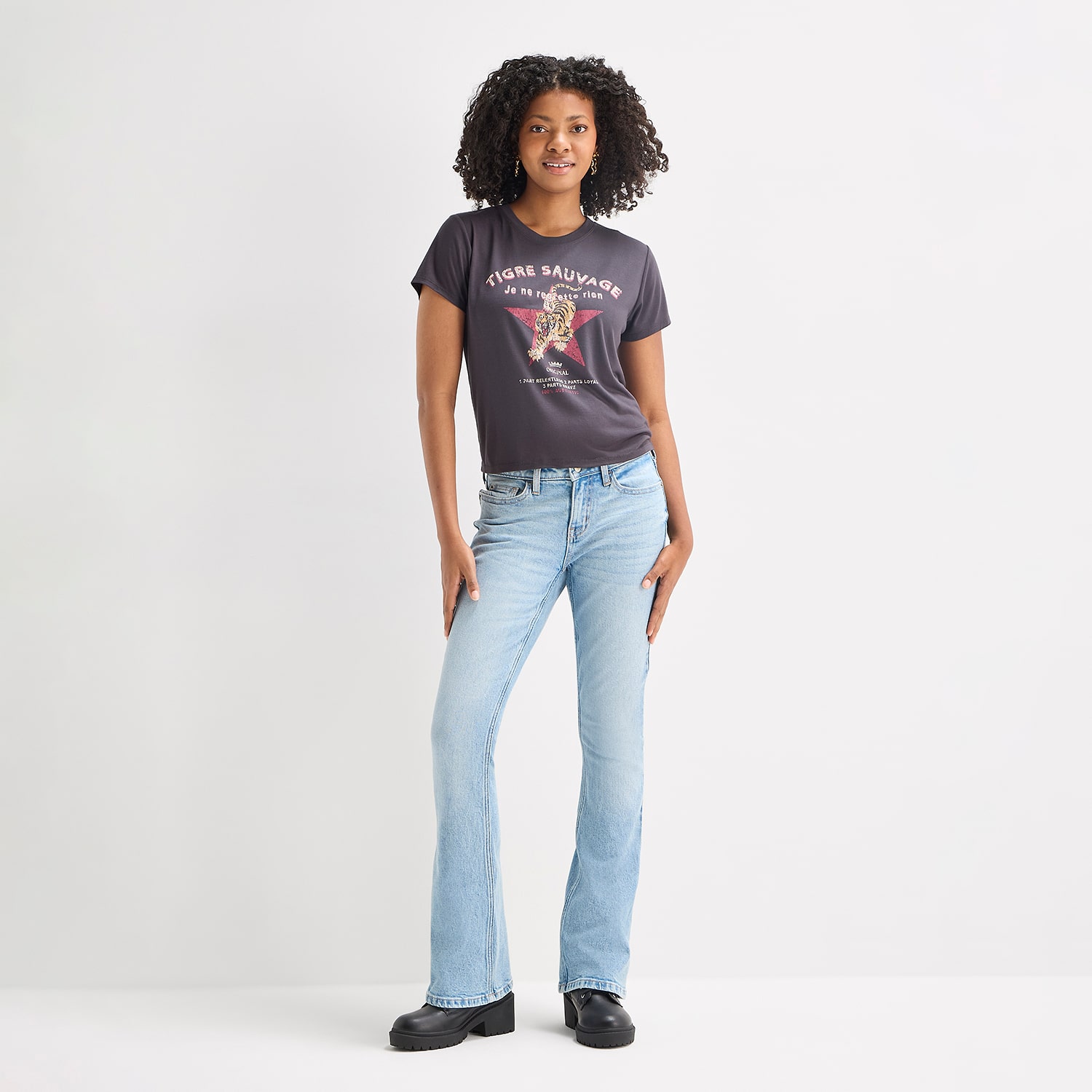 Pop Womens Teyana Block Heel Booties