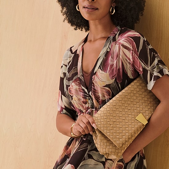 Worthington Woven Flap Crossbody Bag