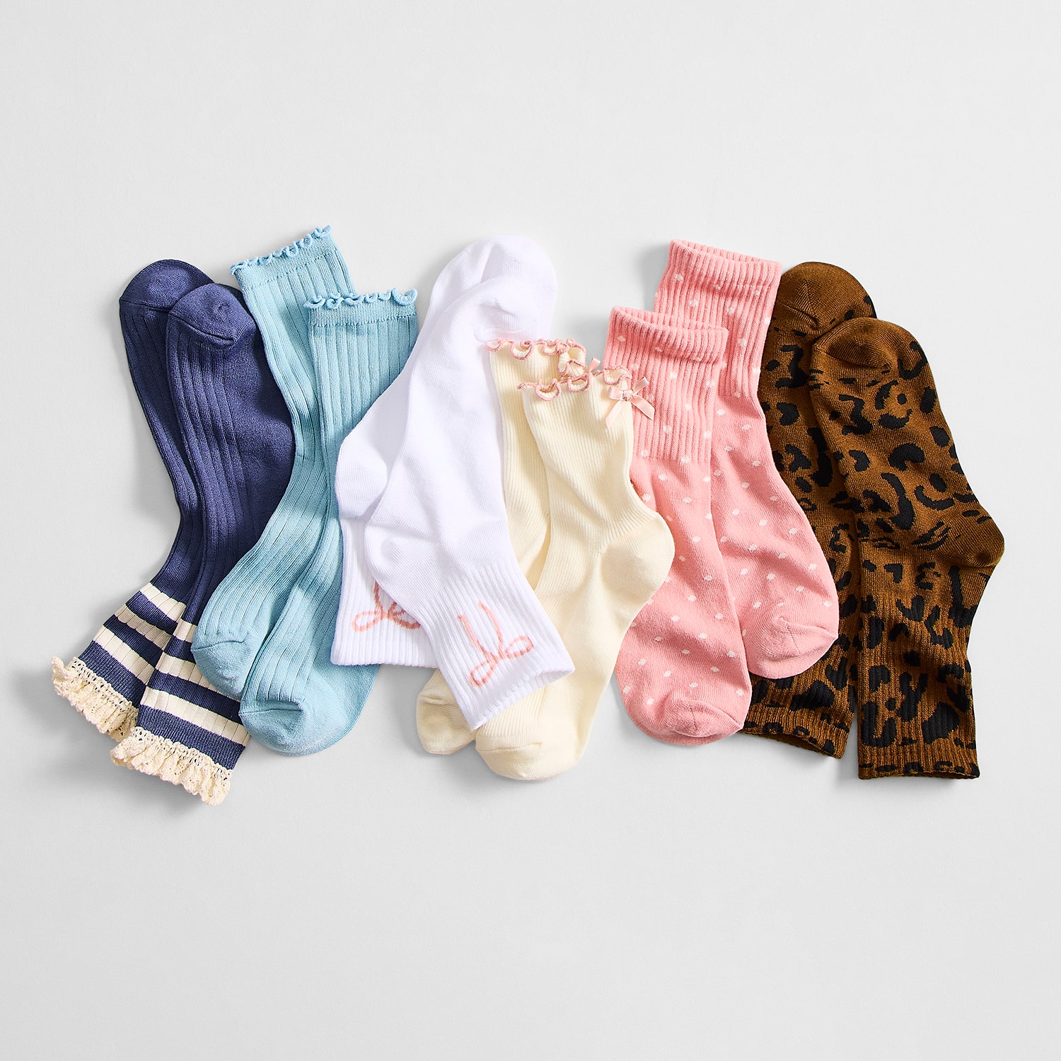 Arizona Womens 2 Pair Crew Socks