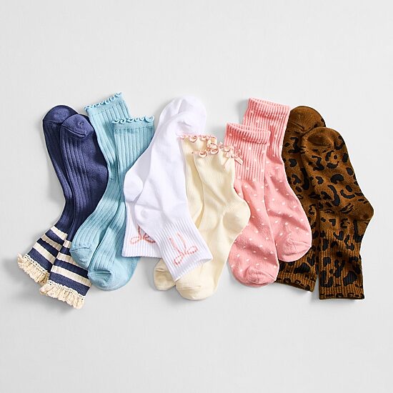 Arizona Womens 2 Pair Crew Socks