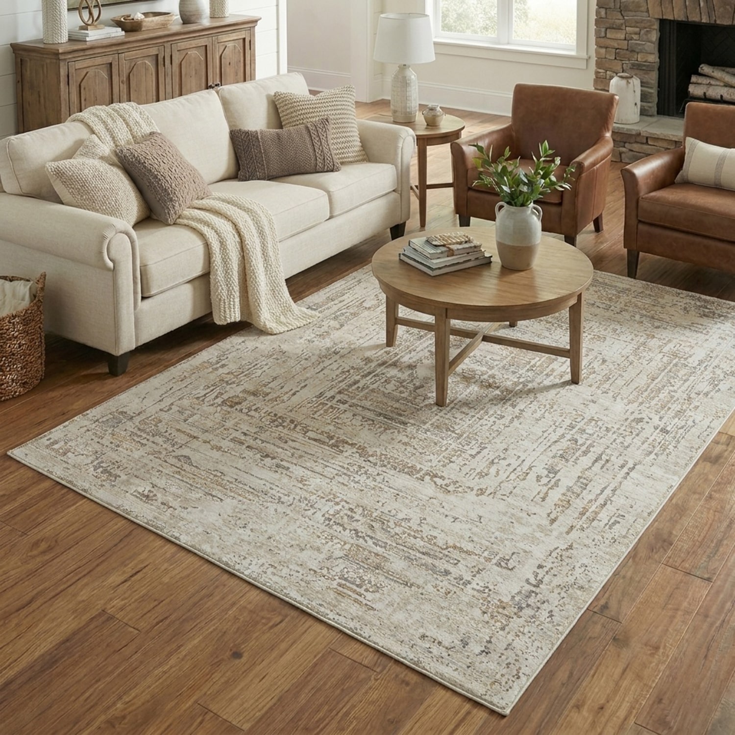 LR Home Willow Abstract Indoor Rectangular Area Rug