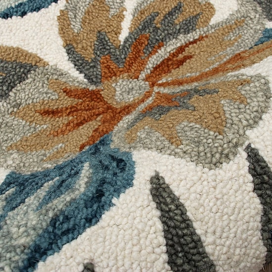 LR HOME Sindy Tropical Indoor Round Area Rug