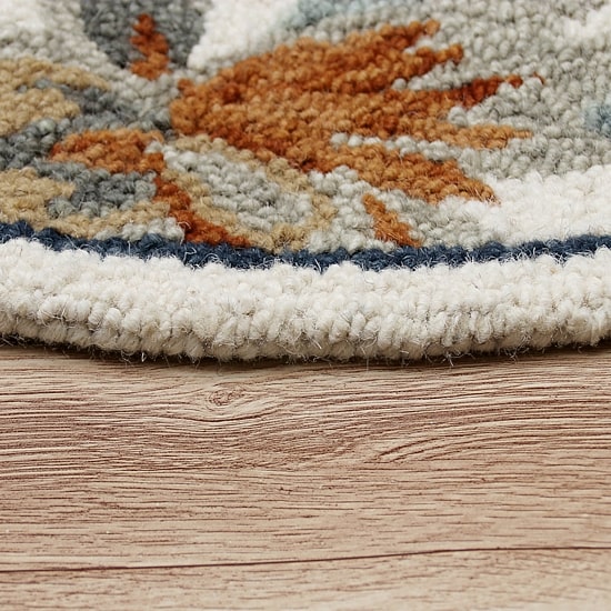 LR HOME Sindy Tropical Indoor Round Area Rug