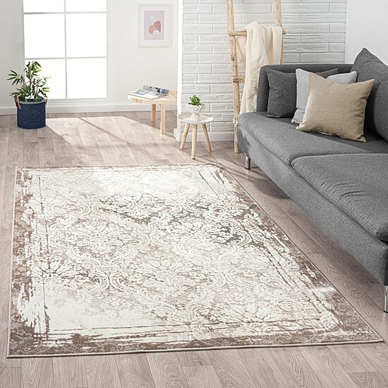 LR Home Antoine Damask Indoor Rectangular Area Rug