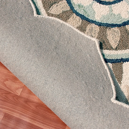 LR Home Daisy Medallion Hand Tufted Indoor Round Area Rug, Color