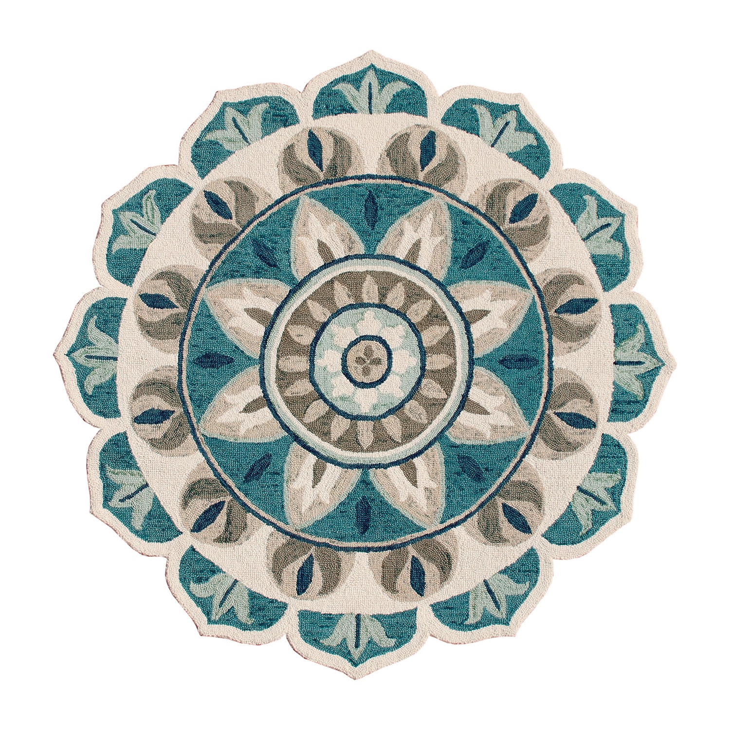 LR HOME Daisy Round Area Rugs