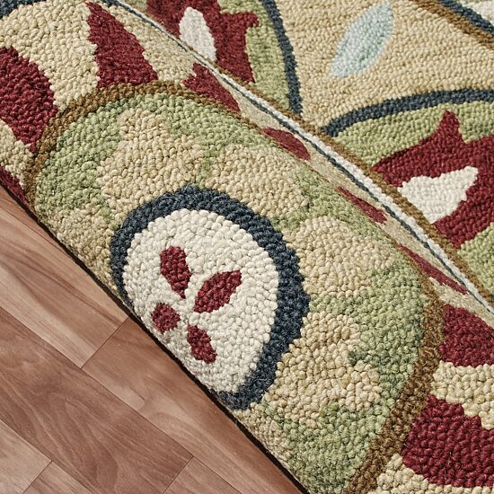 LR Home Daisy Medallion Hand Tufted Indoor Round Area Rug