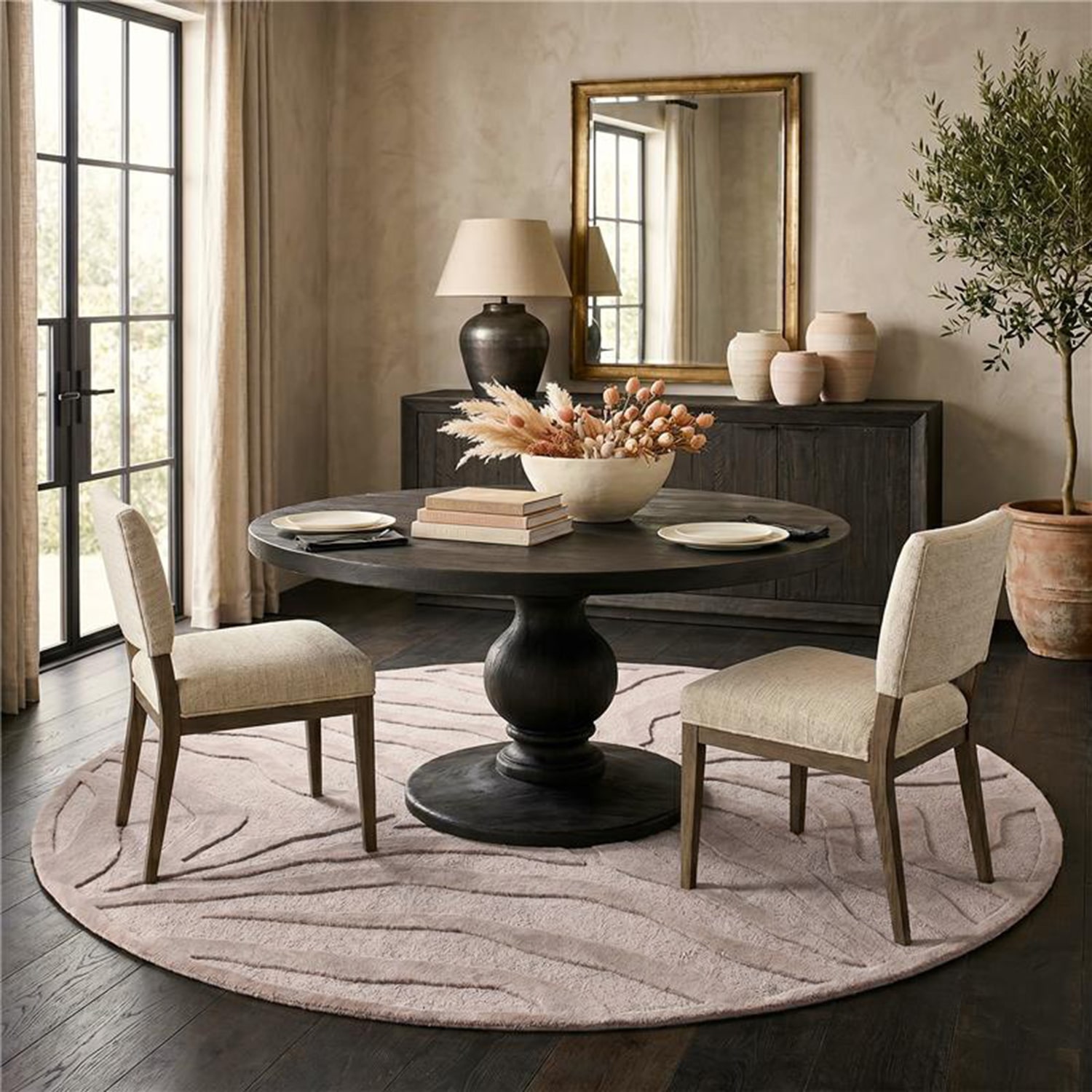 LR HOME Genesis Round Area Rugs