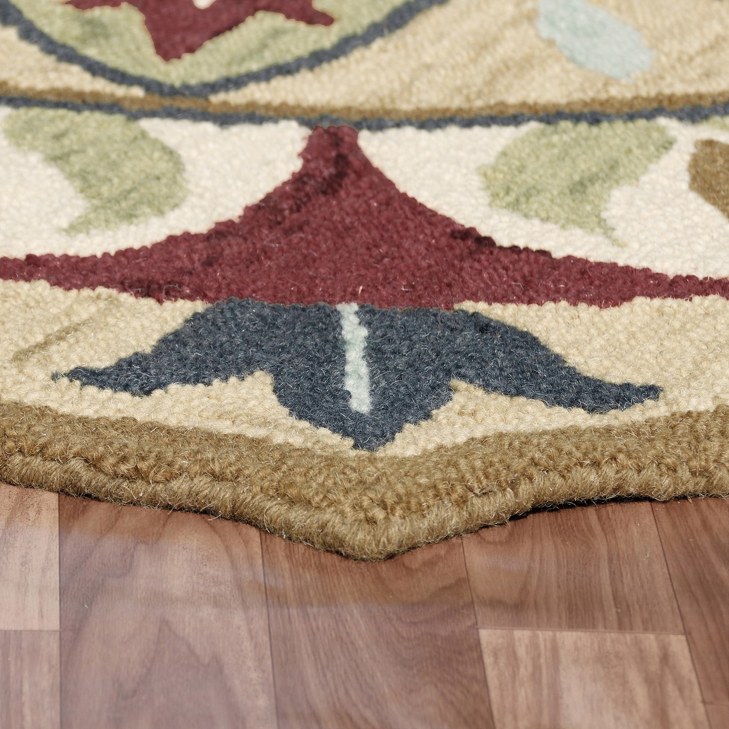 LR Home Daisy Medallion Hand Tufted Indoor Round Area Rug