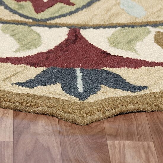 LR Home Daisy Medallion Hand Tufted Indoor Round Area Rug