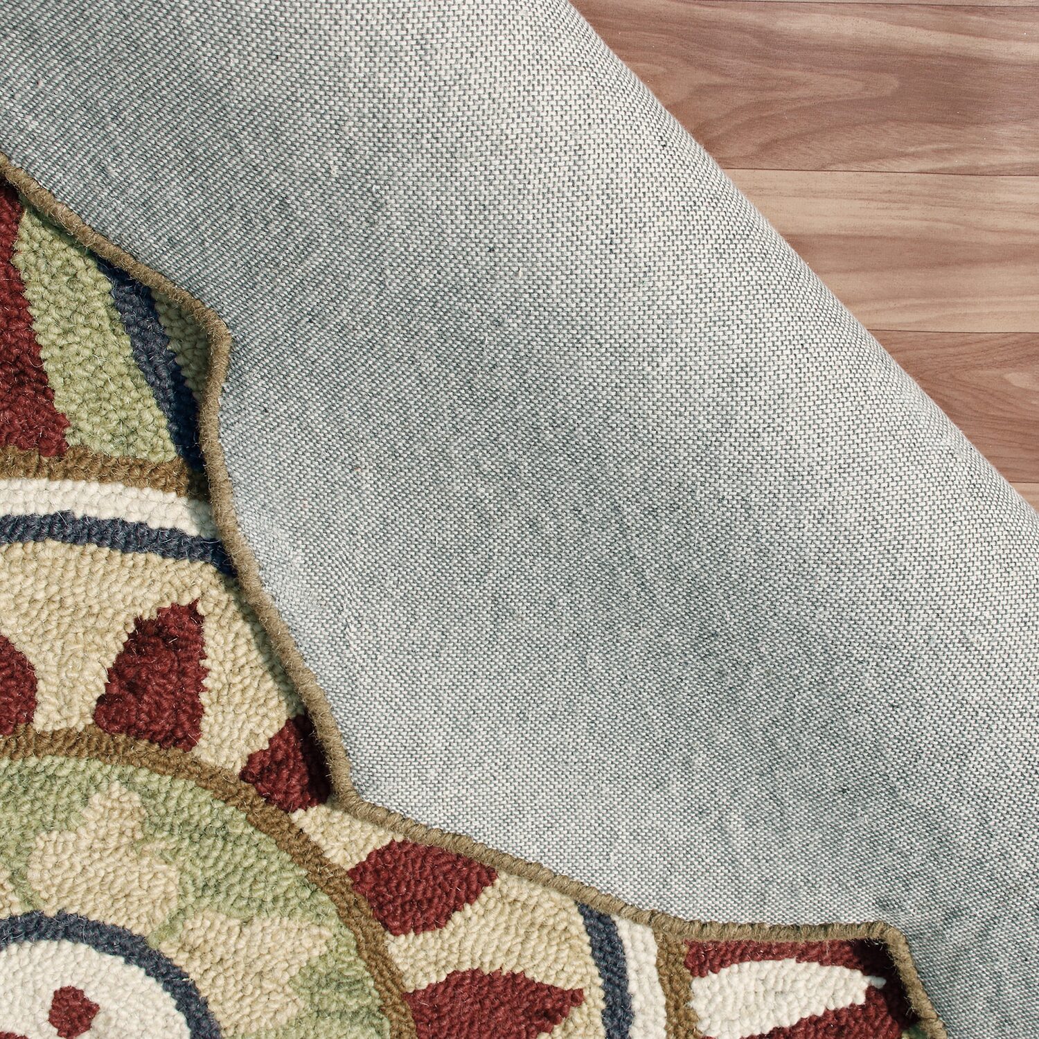 LR Home Daisy Medallion Hand Tufted Indoor Round Area Rug