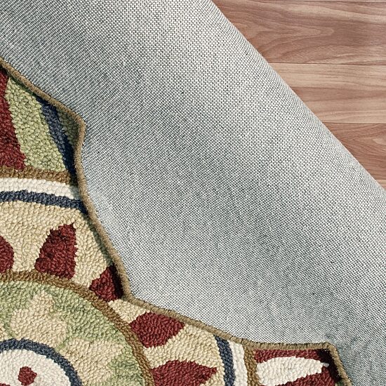 LR Home Daisy Medallion Hand Tufted Indoor Round Area Rug