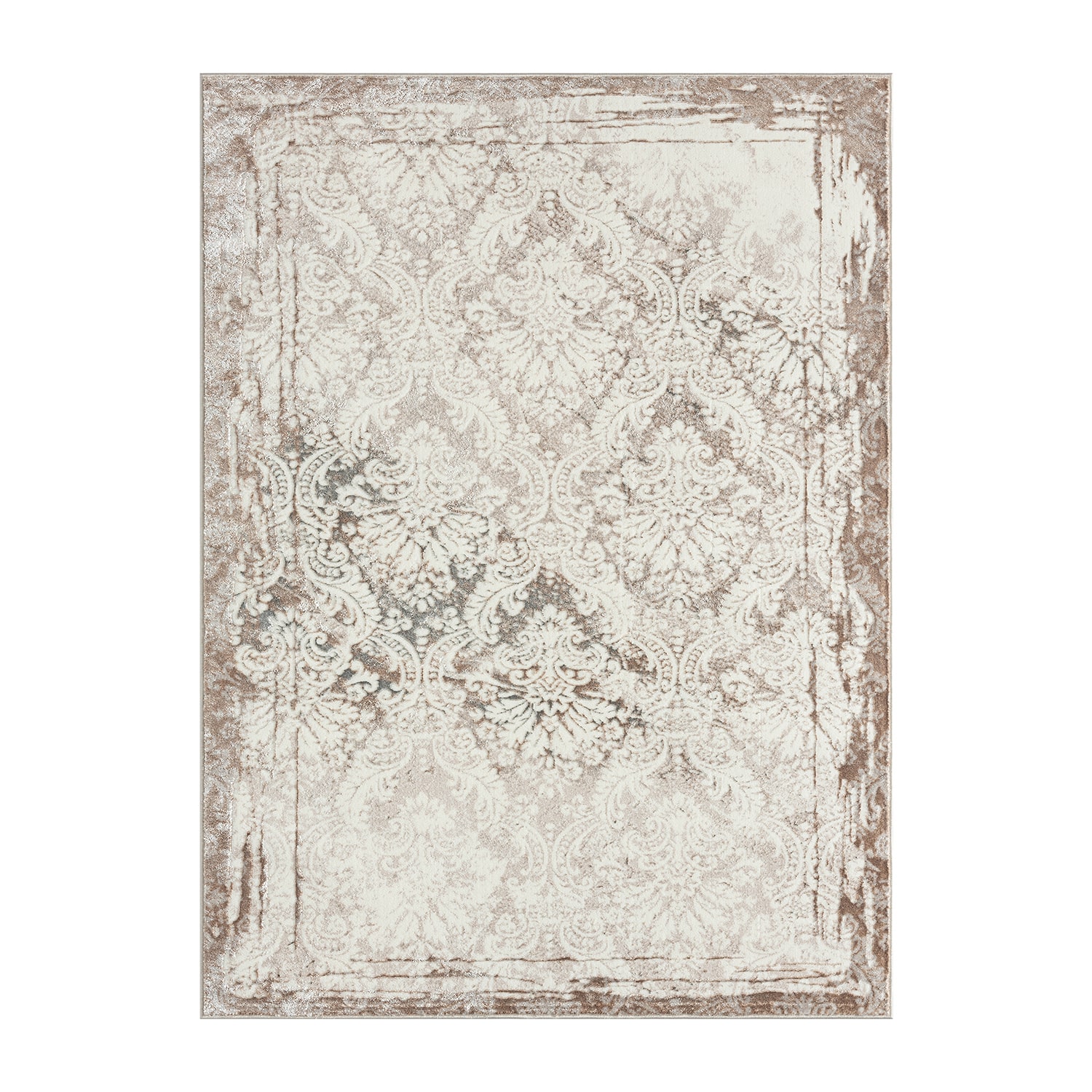 LR Home Antoine Damask Indoor Rectangular Area Rug