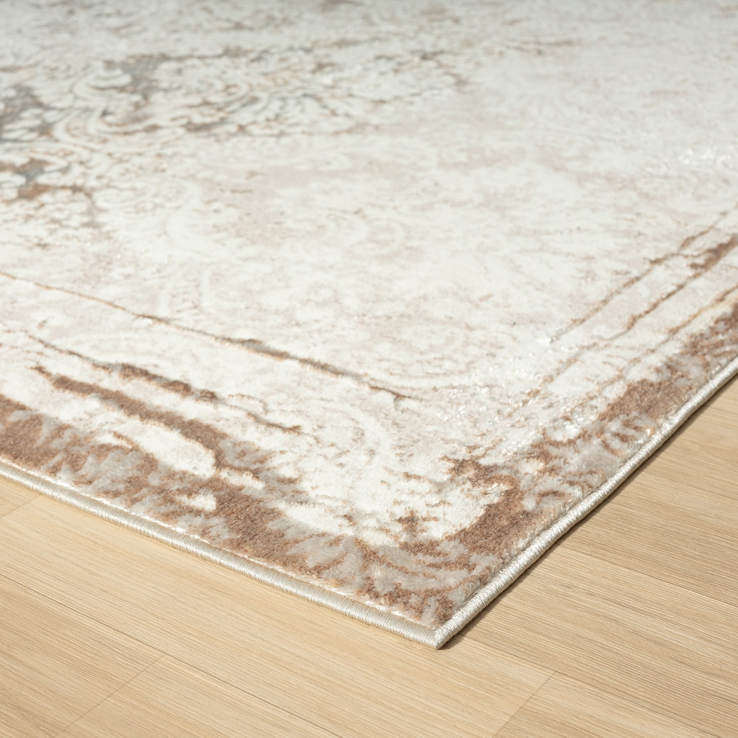 LR Home Antoine Damask Indoor Rectangular Area Rug