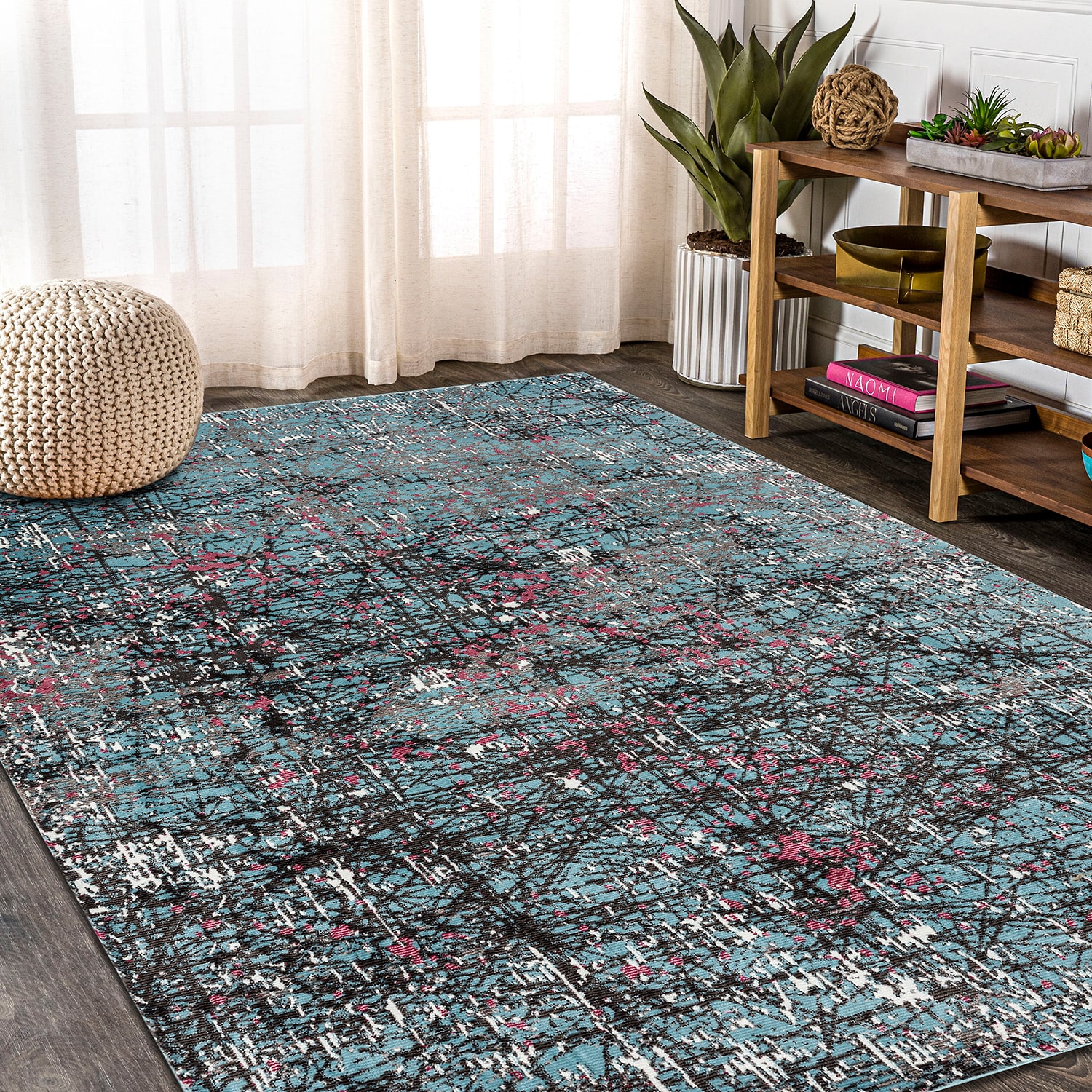 LR Home Nora Abstract Indoor Rectangular Area Rug