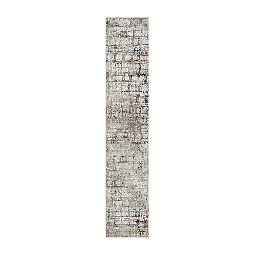 LR HOME Willow Contemporary Indoor Rectangular Runner, One Size, Gray