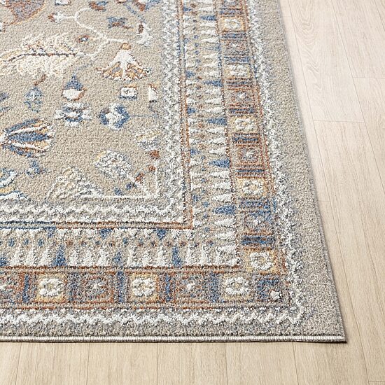 LR Home Riley Floral Washable Indoor Rectangular Area Rug