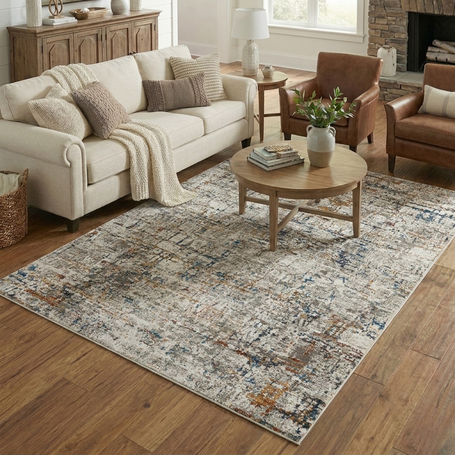 LR HOME Willow Modern Indoor Rectangular Area Rug
