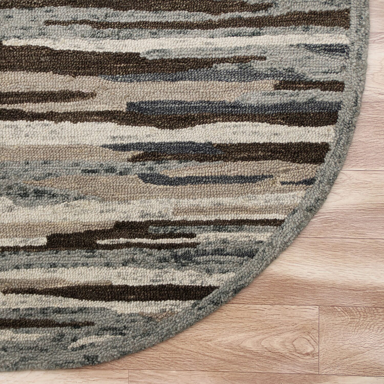 LR HOME Sindy Casual Indoor Round Area Rug