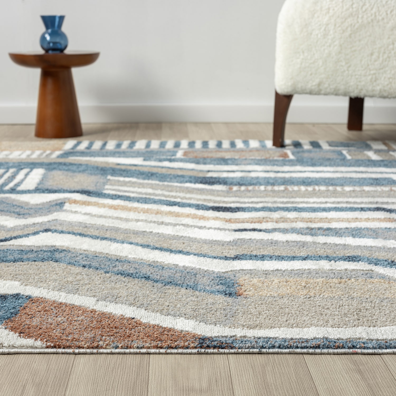 LR Home Riley Abstract Washable Indoor Rectangular Area Rug