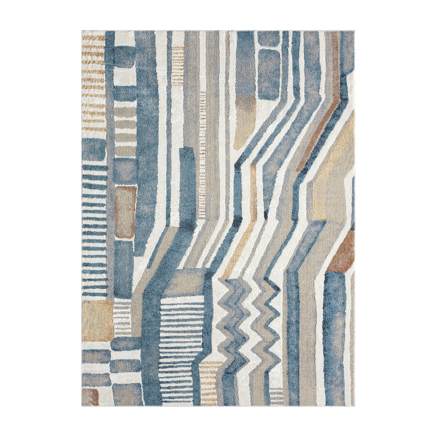 LR Home Riley Abstract Washable Indoor Rectangular Area Rug