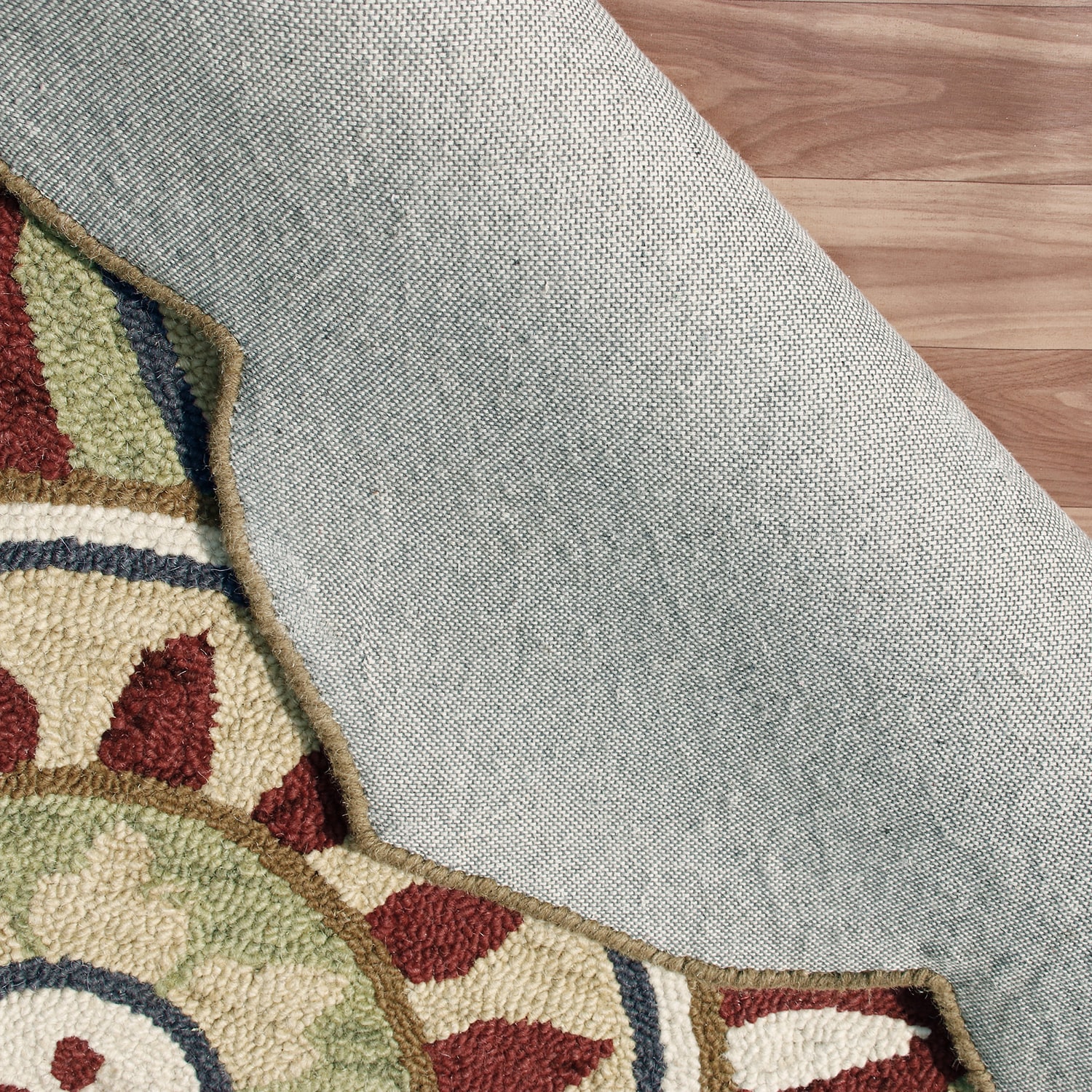 LR Home Daisy Medallion Hand Tufted Indoor Round Area Rug