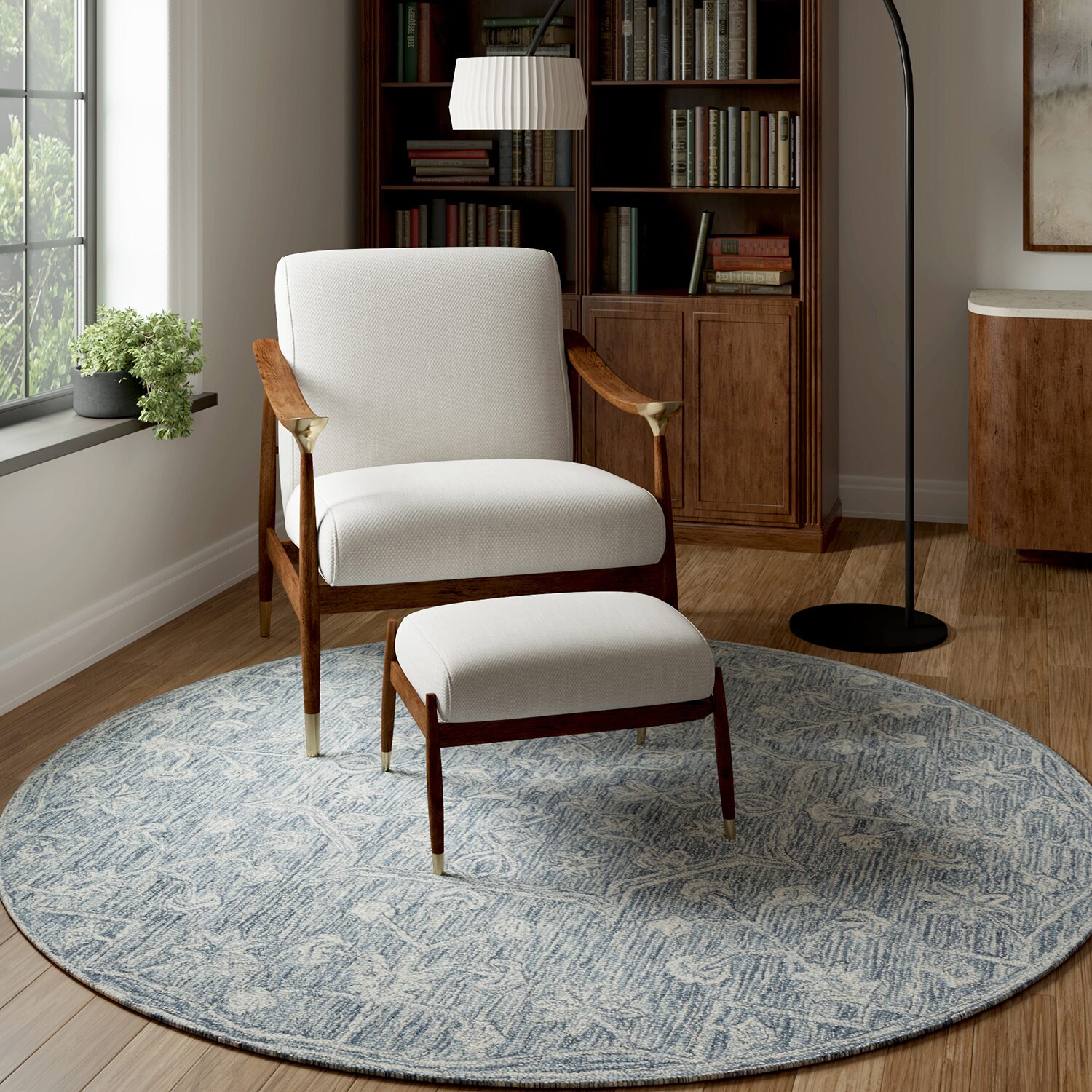 LR HOME Gelle Round Area Rugs