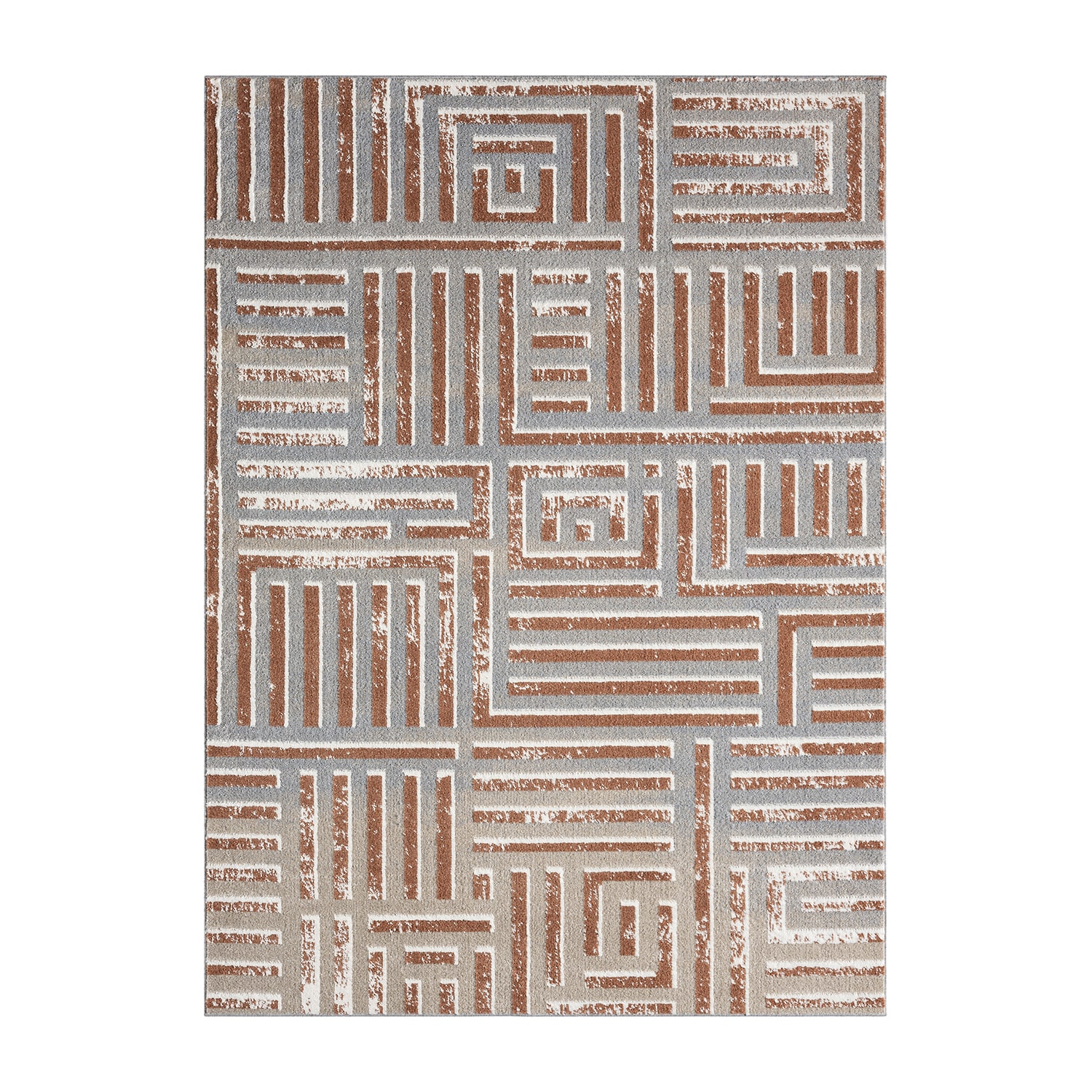 LR Home Riley Geometric Washable Indoor Rectangular Accent Rug